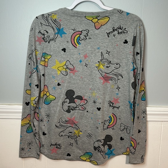 5 for $20! Disney Minnie Mouse unicorn and rainbows long sleeve tee size XL - Picture 3 of 3